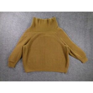 HM Sweater Womens M Turtleneck Funnel Neck Ribbed Chunky Knit Long Sleeve Olive
